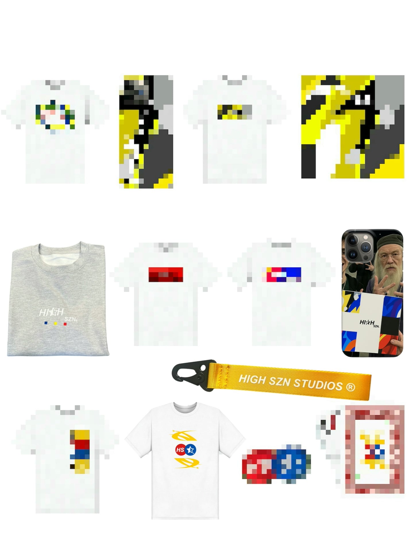 HIGH SZN® TRI STAR LOGO T- SHIRT ( HAZARD )