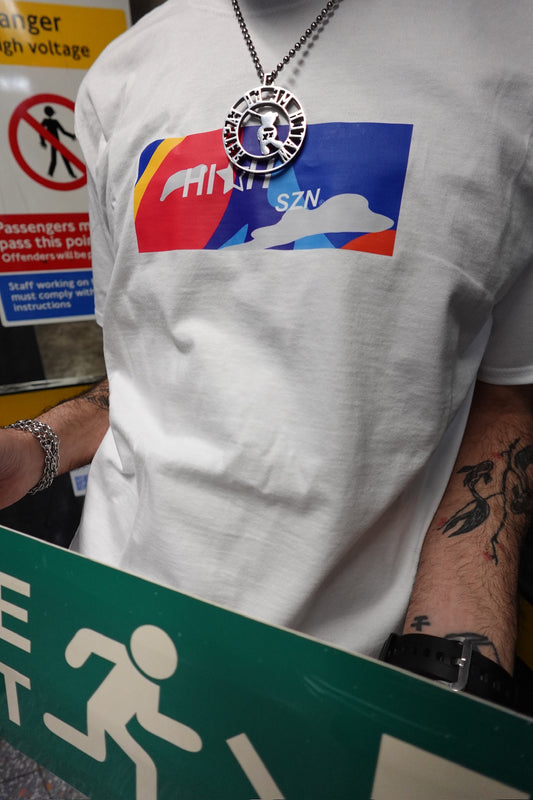 HIGH SZN® WHITE VOLTAGE T- SHIRT ( HAZARD COLLECTION)