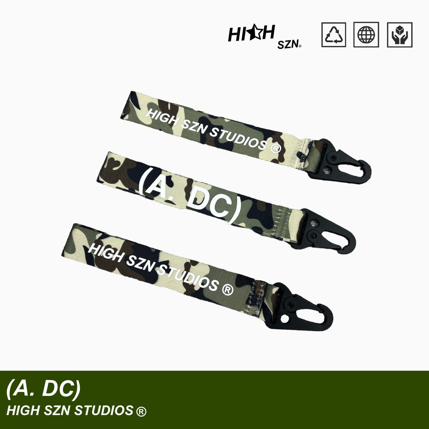 HIGH SZN® KEYRING / GREY CAMO
