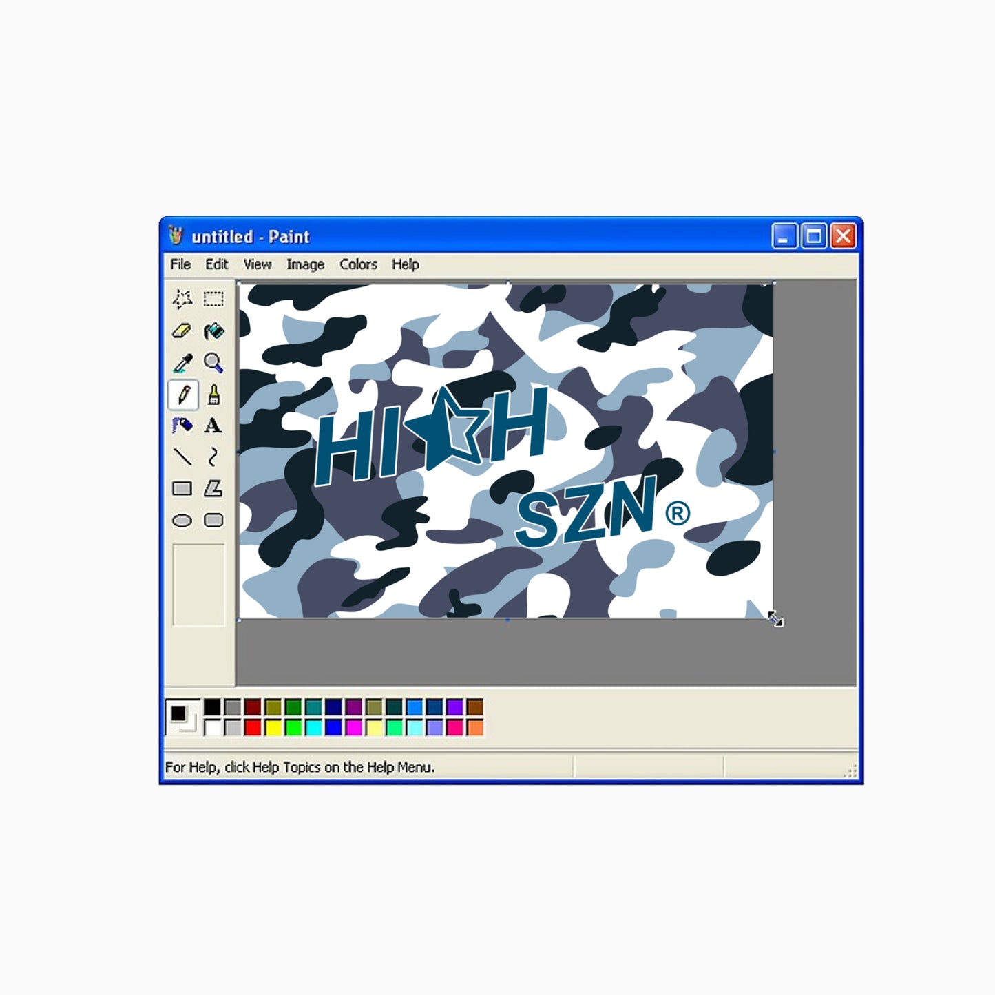 HIGH SZN® CAMO ART POSTER #1 / BLUE