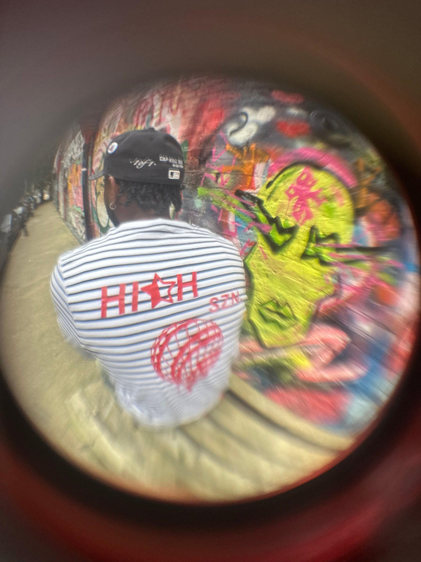 HIGH SZN® STRIPE BALLOON LOGO T- SHIRT (VOL2)