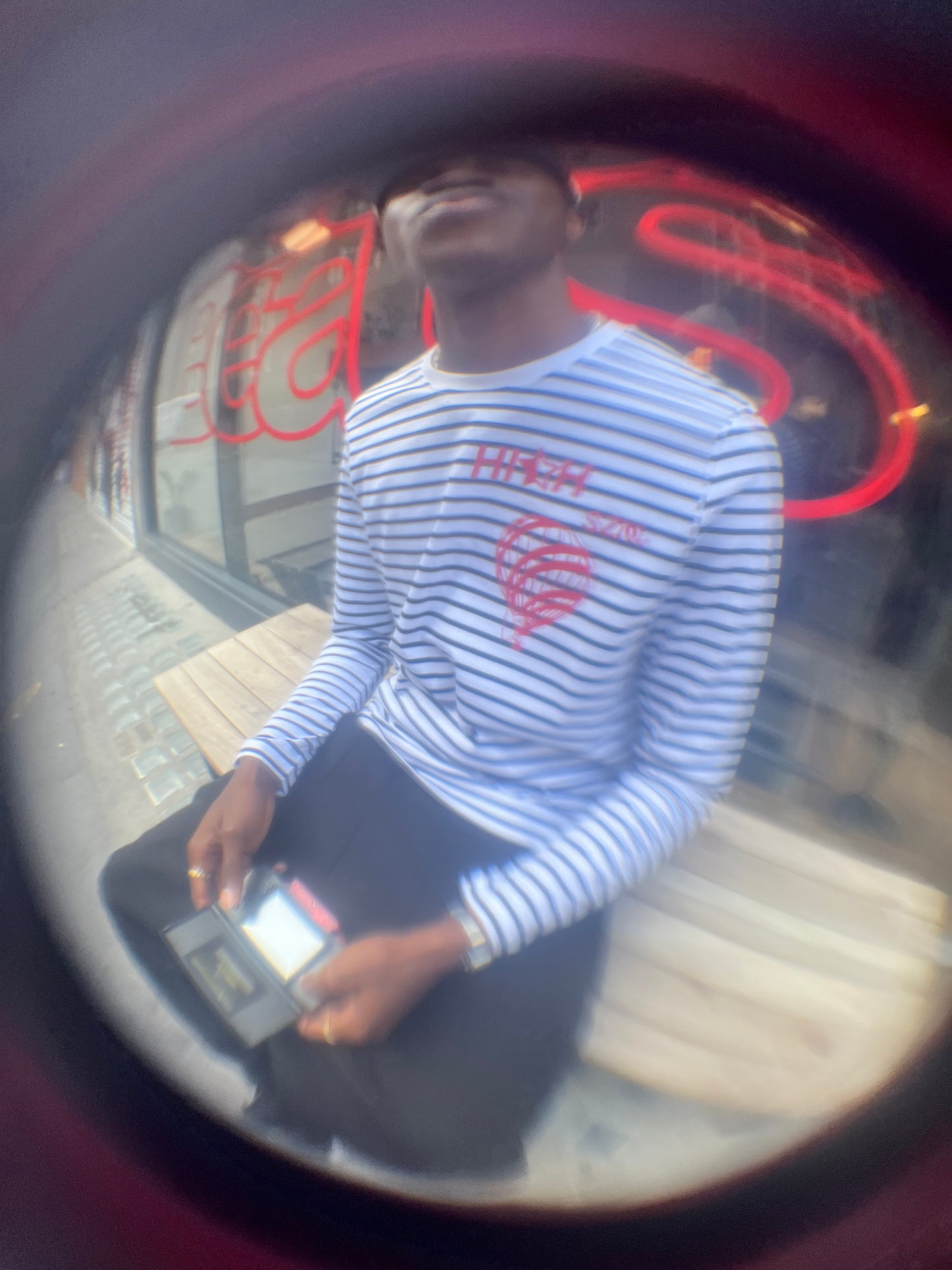 HIGH SZN® STRIPE BALLOON LOGO T- SHIRT (VOL2)