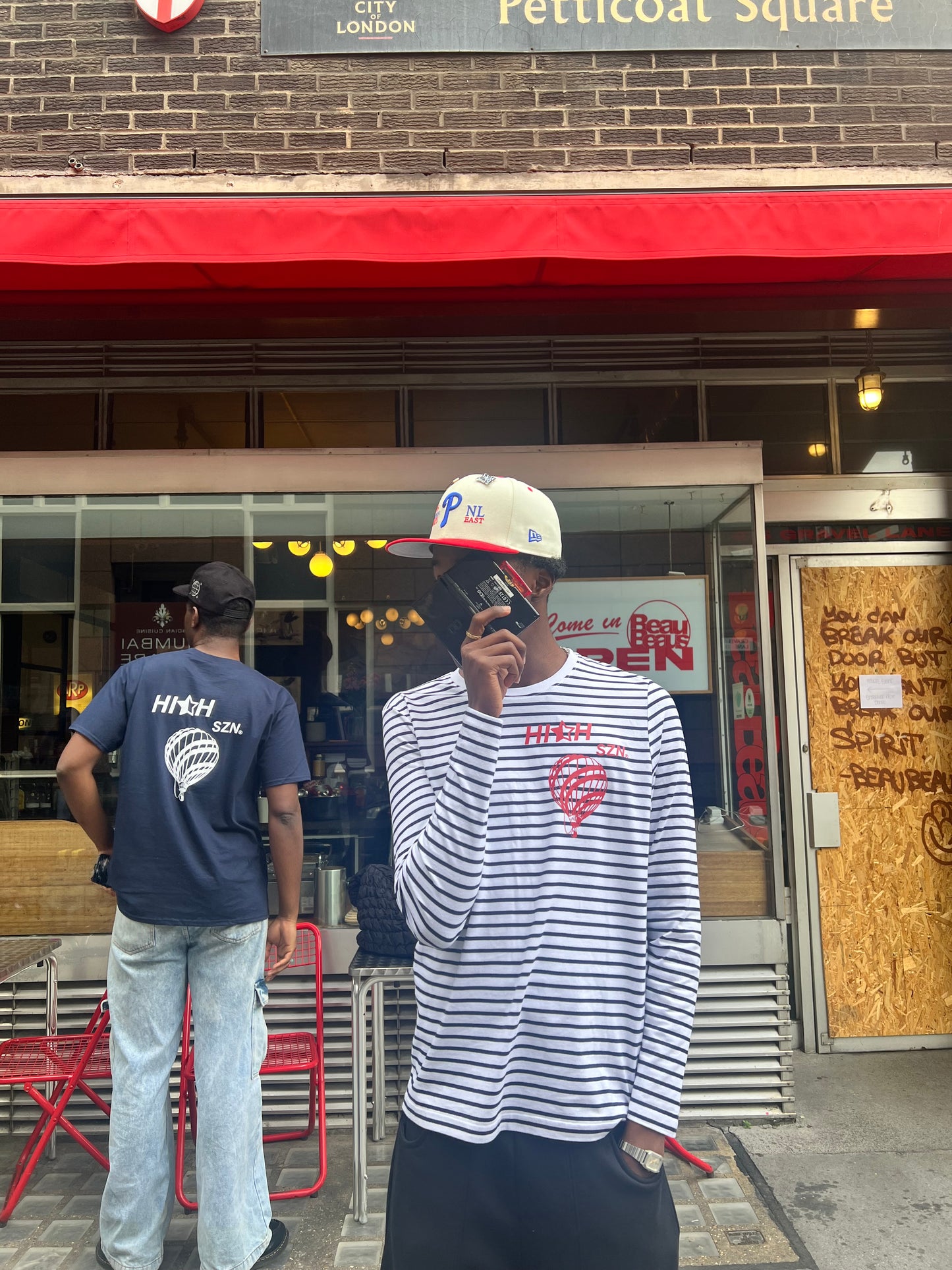 HIGH SZN® STRIPE BALLOON LOGO T- SHIRT (VOL2)