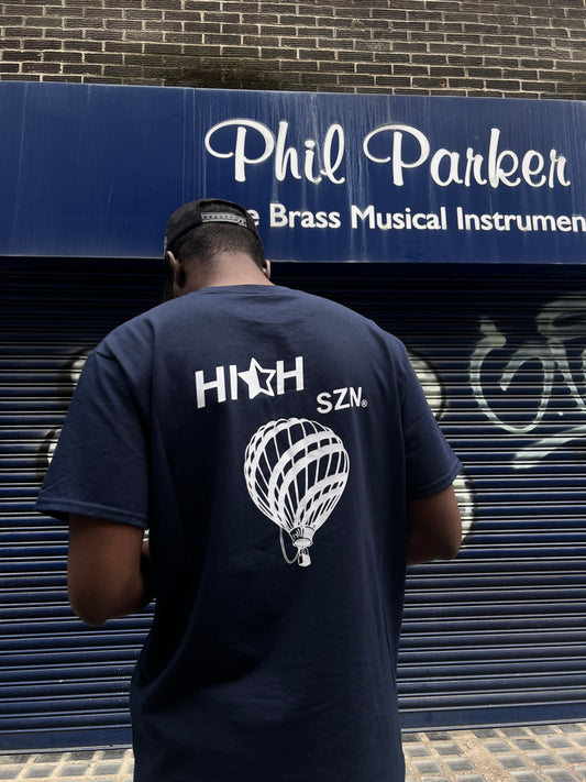 HIGH SZN® NAVY BALLOON LOGO T- SHIRT (VOL2)