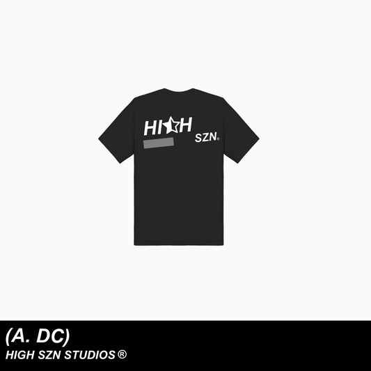 HIGH SZN® BLACK 1/2 STAR T- SHIRT