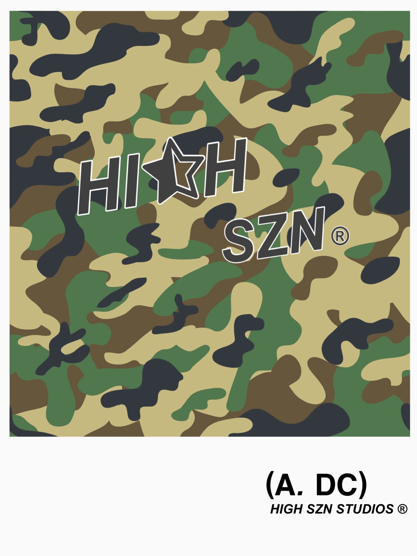 HIGH SZN® CAMO ART POSTER / ARMY GREEN