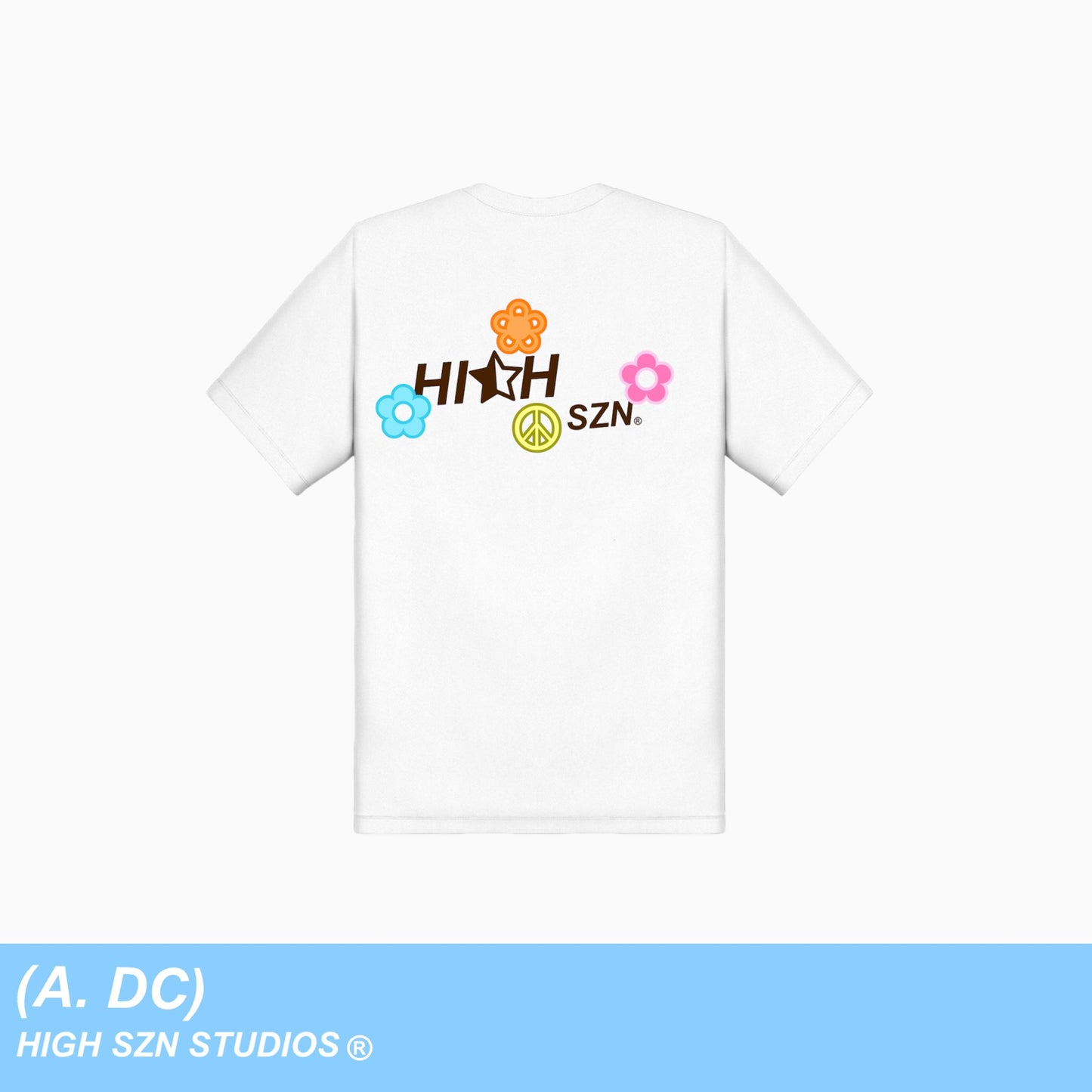 HIGH SZN® WHITE 1/2 STAR SPRING T- SHIRT