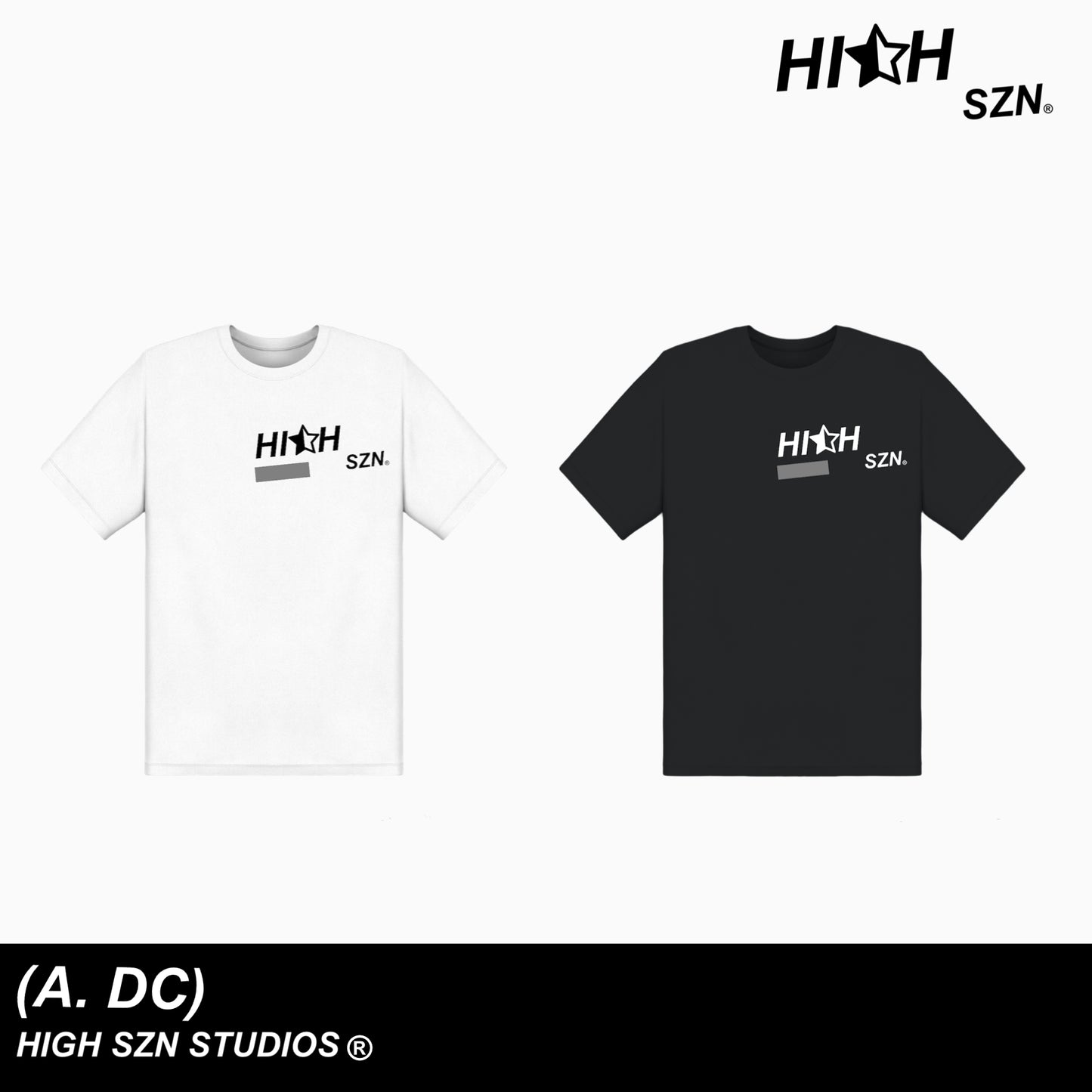 HIGH SZN® WHITE 1/2 STAR T- SHIRT