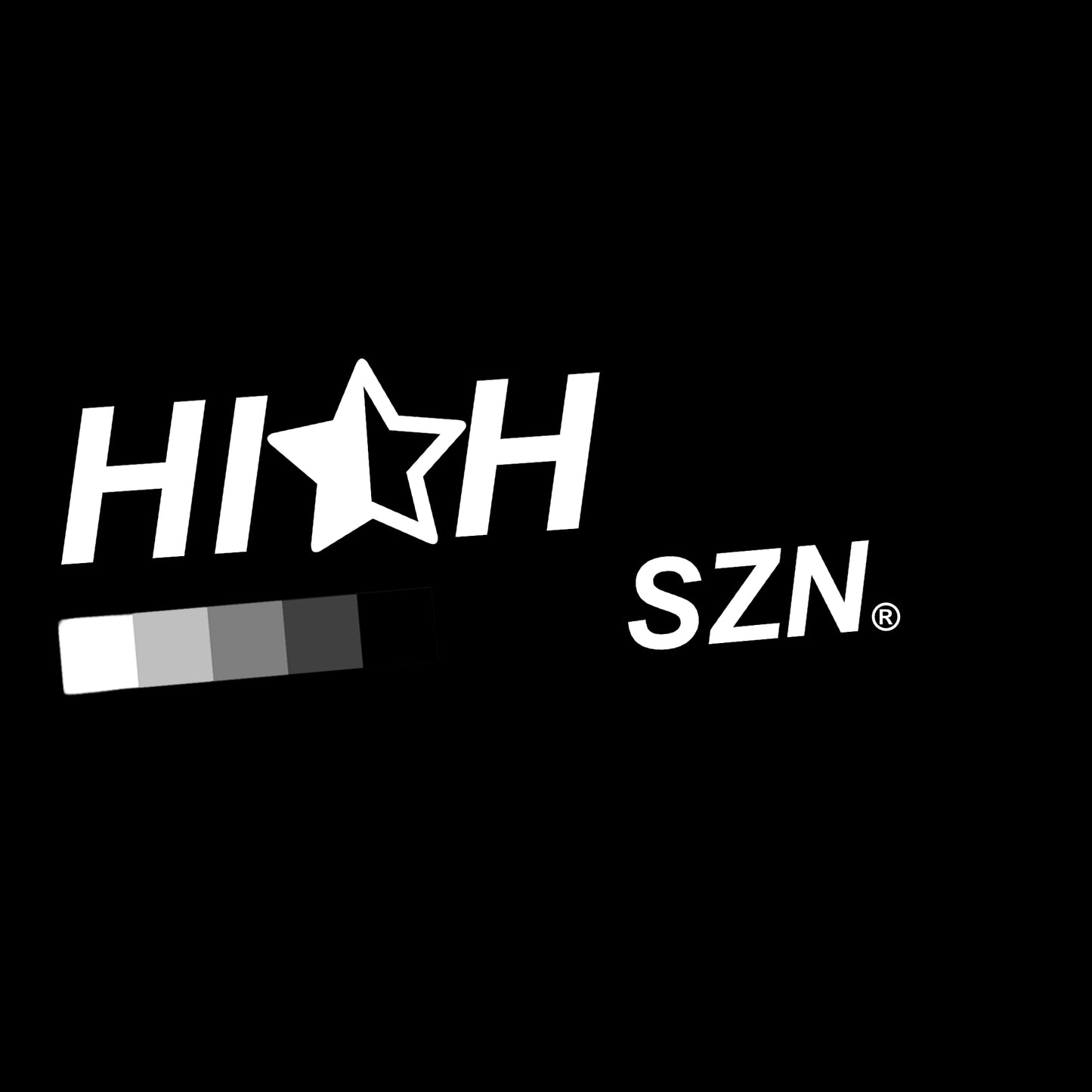 HIGH SZN® BLACK 1/2 STAR T- SHIRT