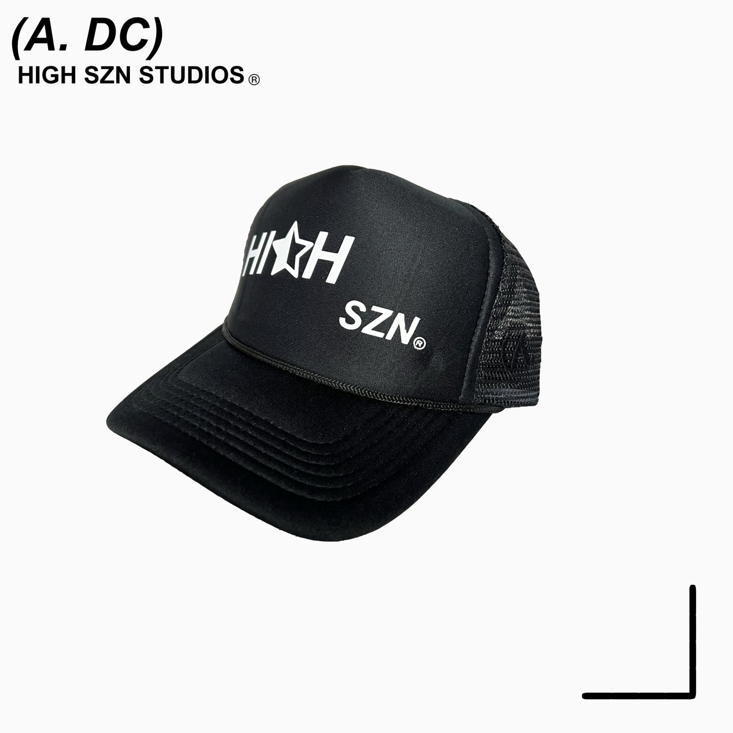 HIGHSZN®  ATHLETIC LOGO BASEBALL TRUCKER / BLACK