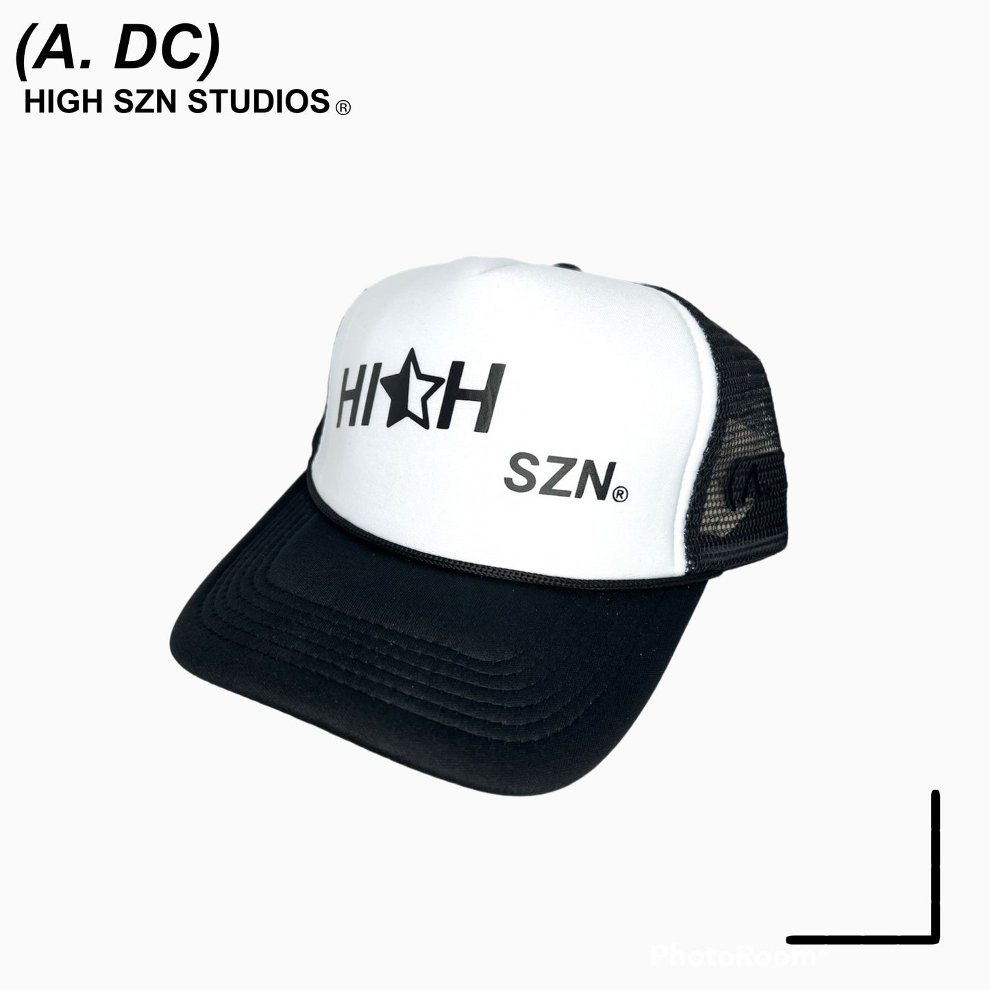 HIGHSZN®  ATHLETIC LOGO BASEBALL TRUCKER / WHITE